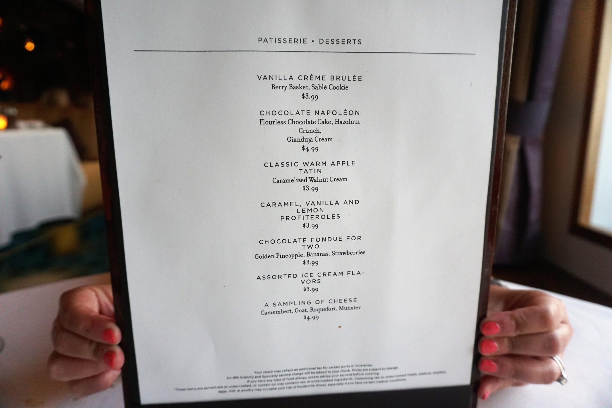 Guide to Norwegian Sky Restaurants with ALL MENUS 2017!